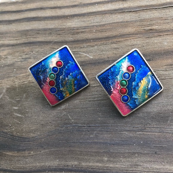 Vintage pierced earrings - Picture 5 of 8